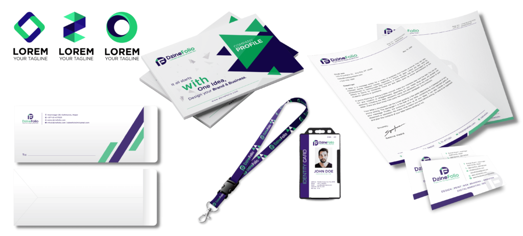 Dzine Folio brandind and printing