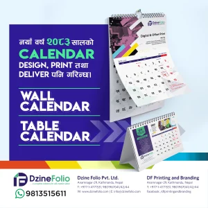 Custom Nepali New Year Calendar Design for Business Promotion
