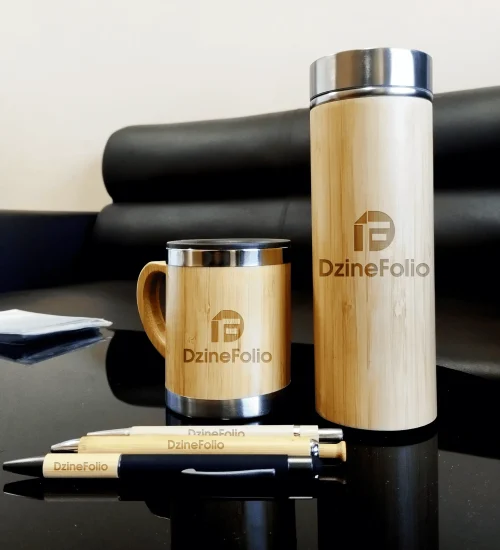 Bamboo Bottle Pen Mug