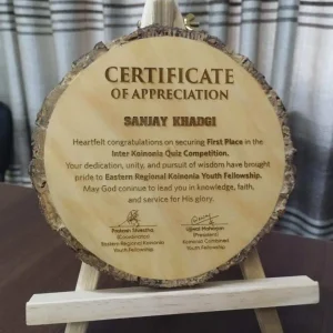 Wooden Certificate