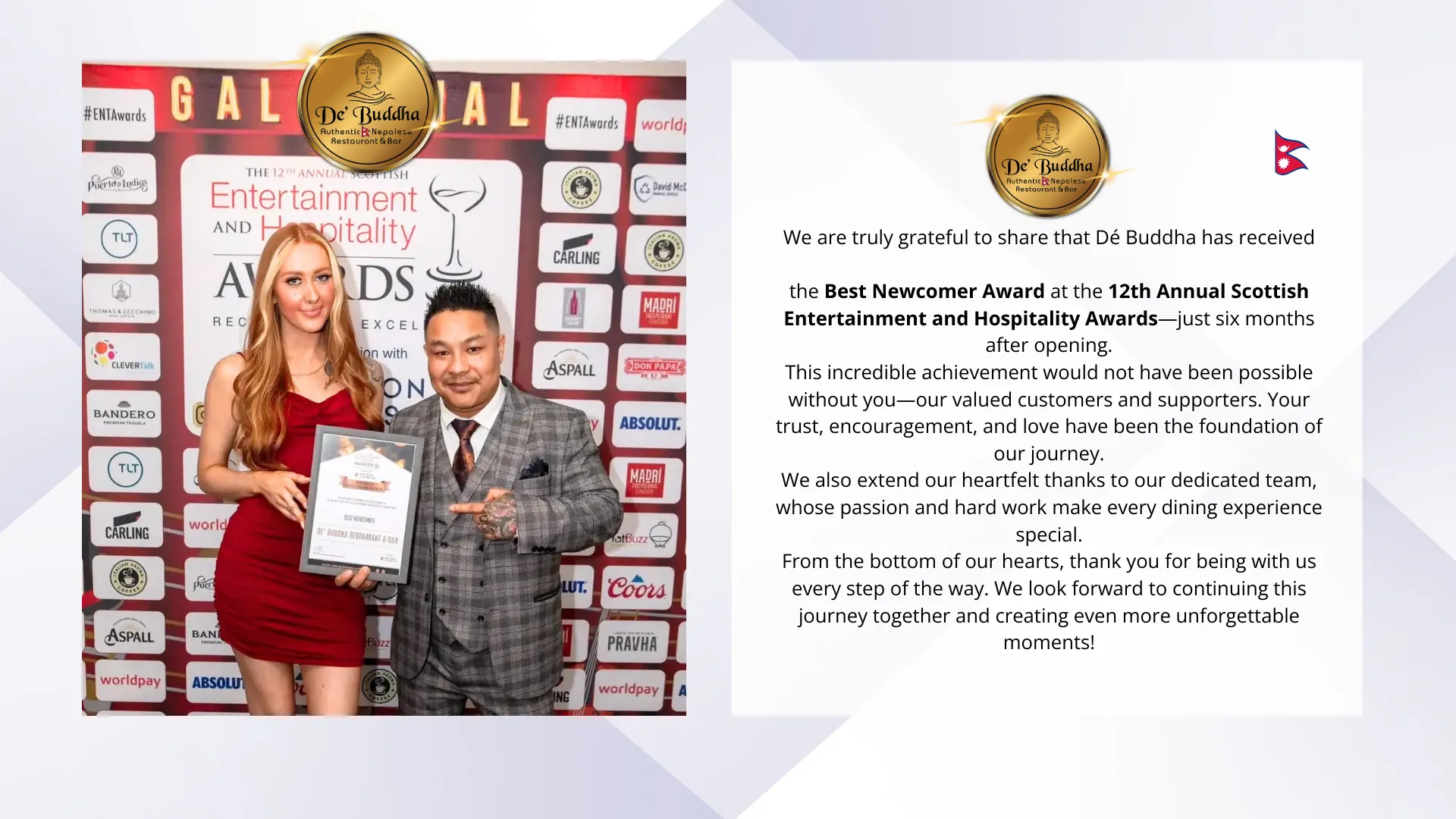 Best New Comer Award